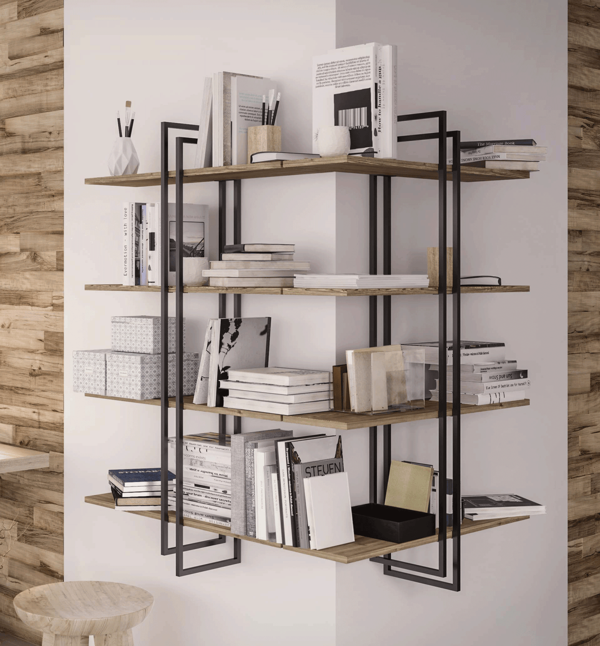 Shell corner bookcase Shell corner bookcase