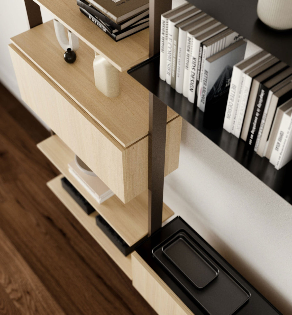 Vertical Line dividing bookcase Vertical Line dividing bookcase