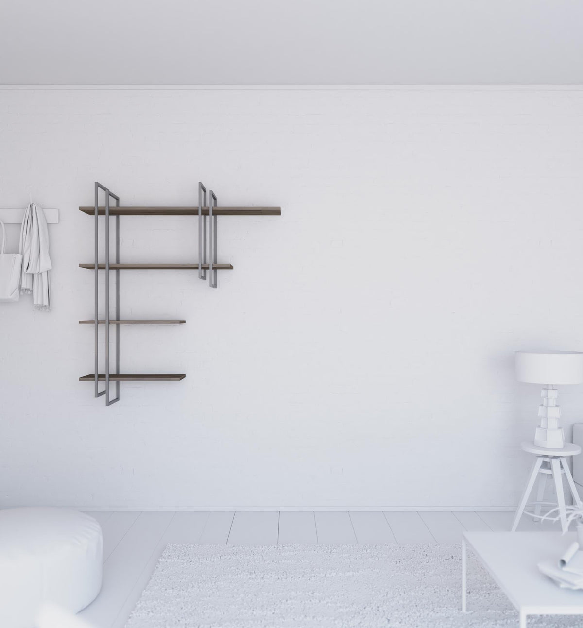 Shell wall-mounted bookcase Shell wall-mounted bookcase