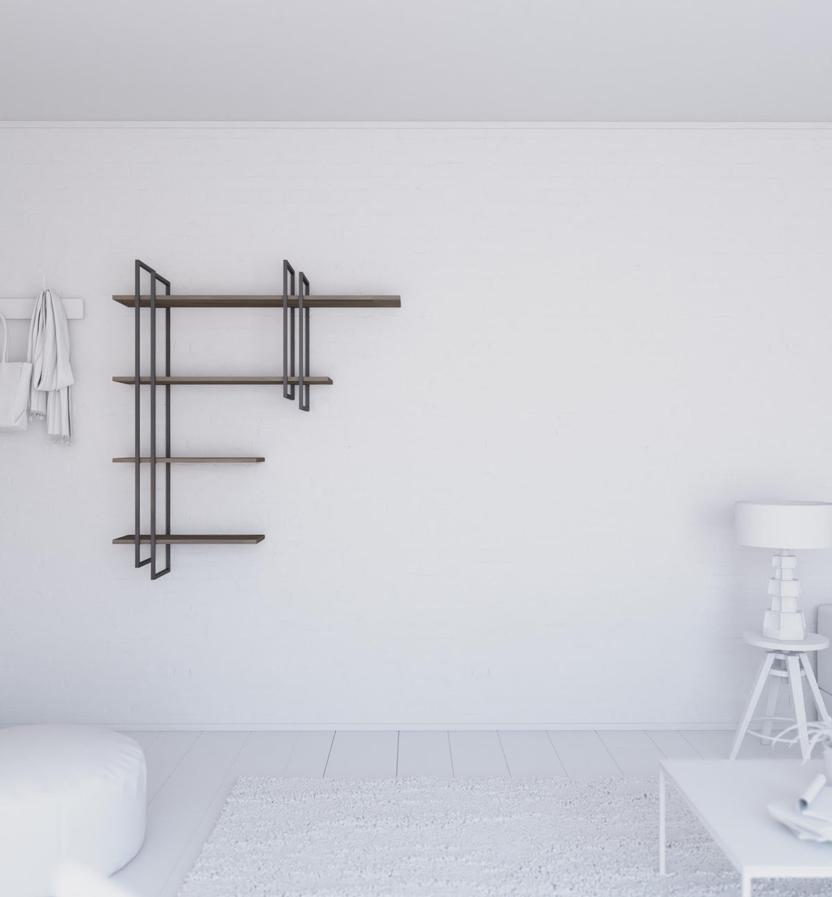 Shell wall-mounted bookcase Shell wall-mounted bookcase