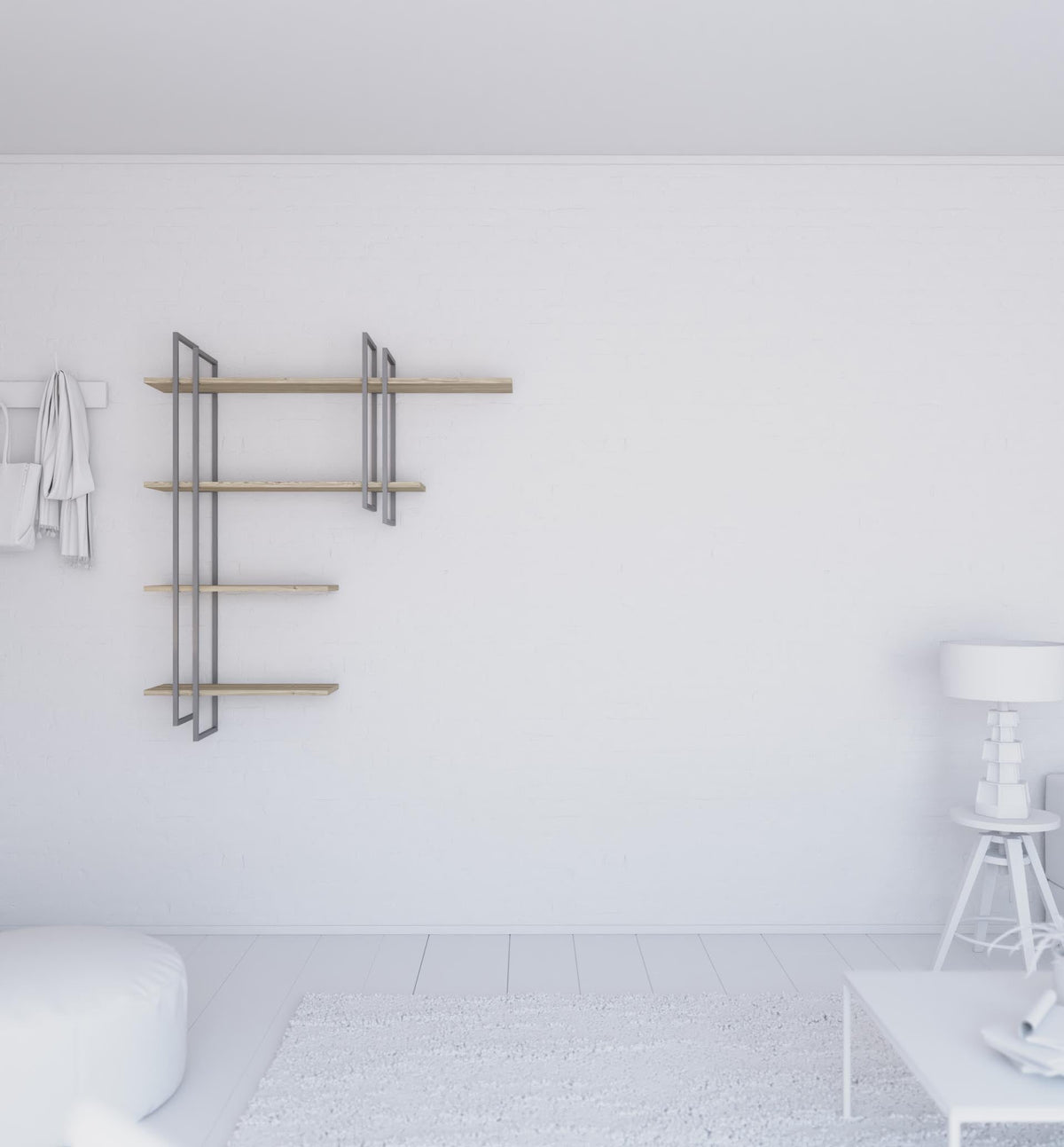 Shell wall-mounted bookcase Shell wall-mounted bookcase