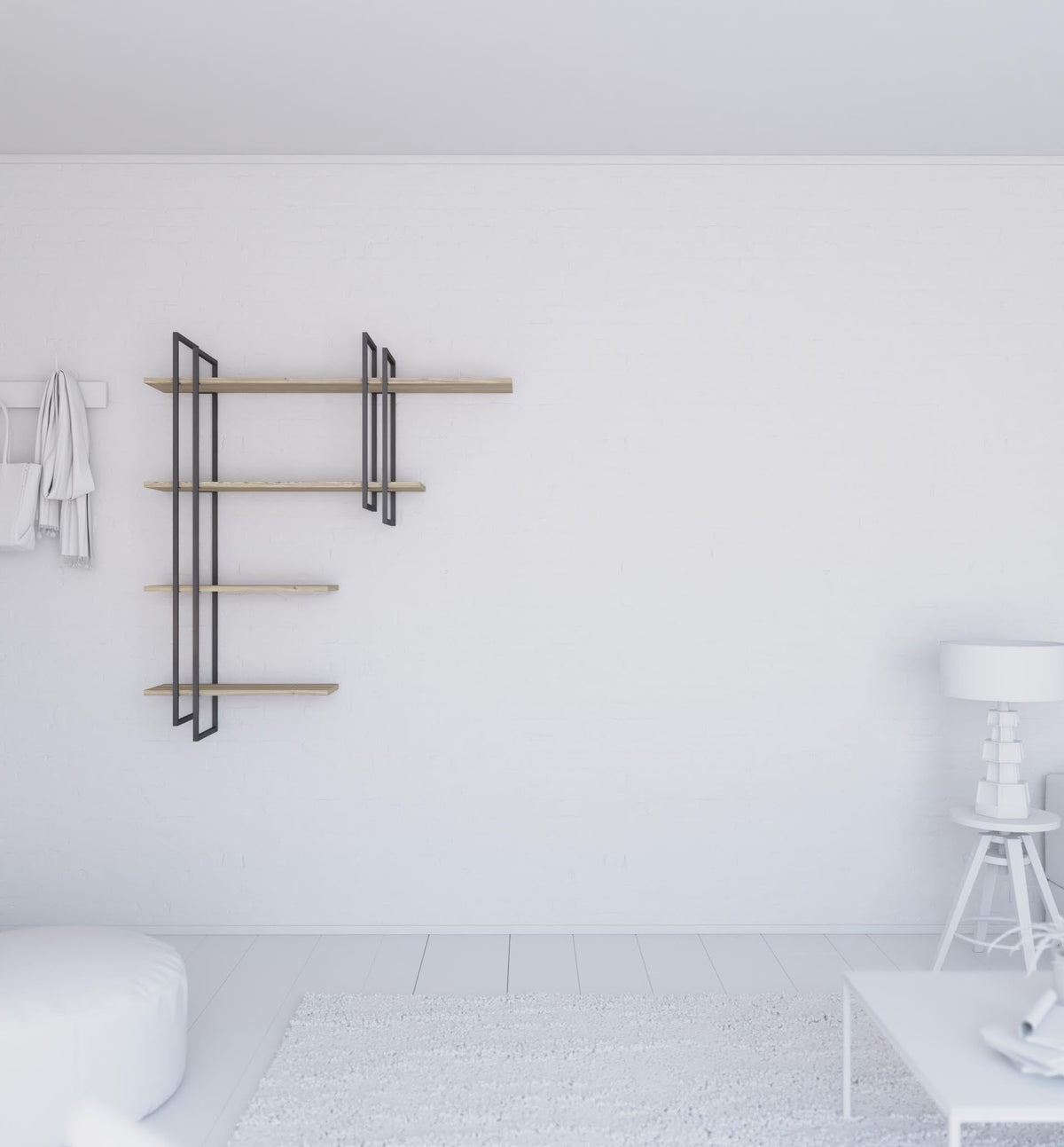 Shell wall-mounted bookcase Shell wall-mounted bookcase