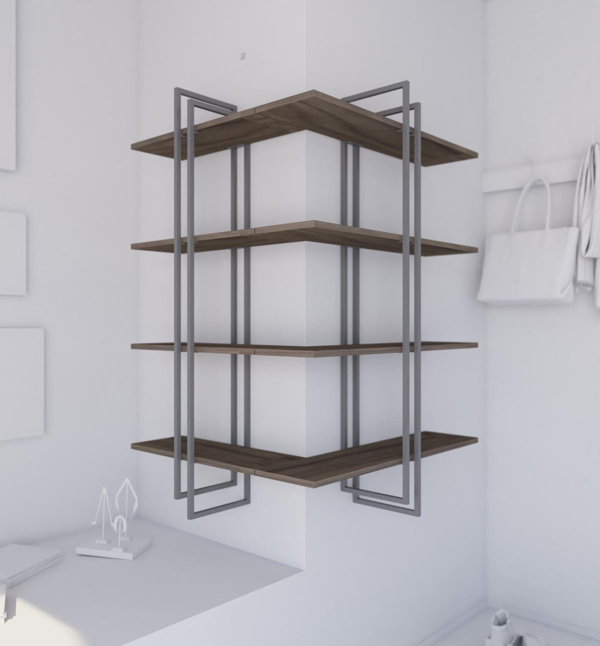 Shell wall-mounted bookcase Shell wall-mounted bookcase