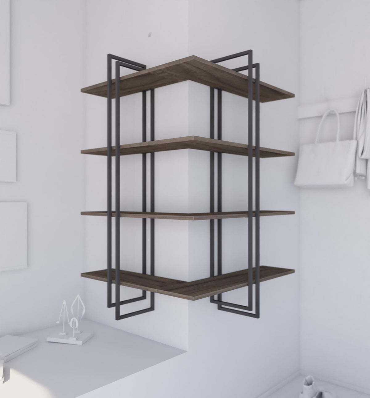 Shell wall-mounted bookcase Shell wall-mounted bookcase