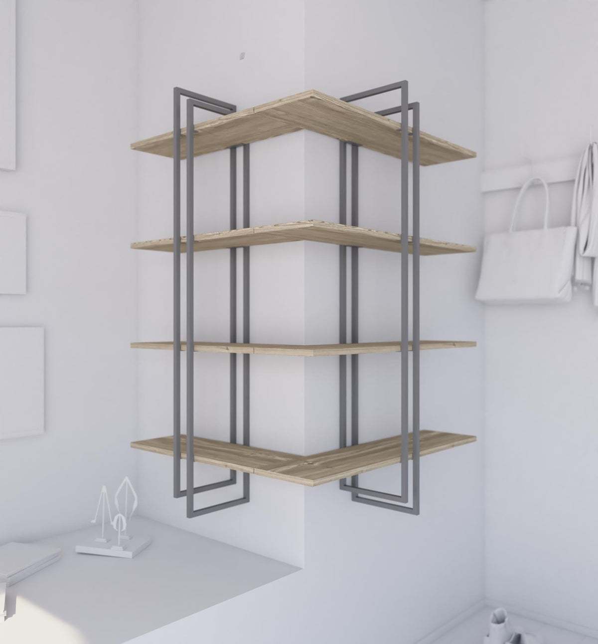 Shell wall-mounted bookcase Shell wall-mounted bookcase