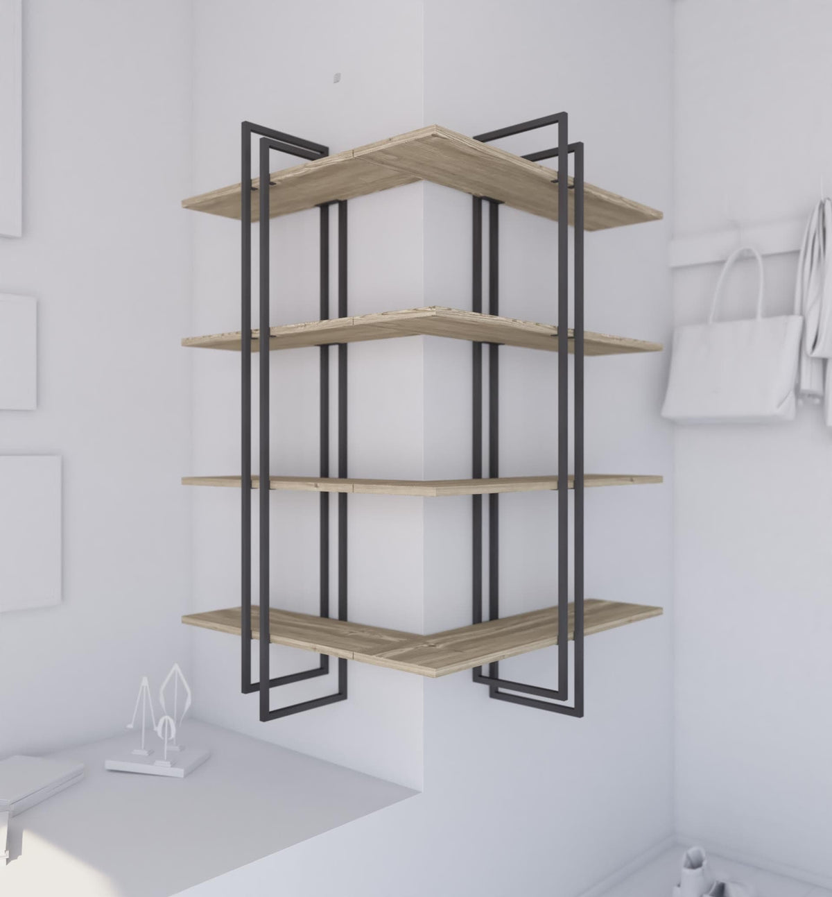 Shell wall-mounted bookcase Shell wall-mounted bookcase