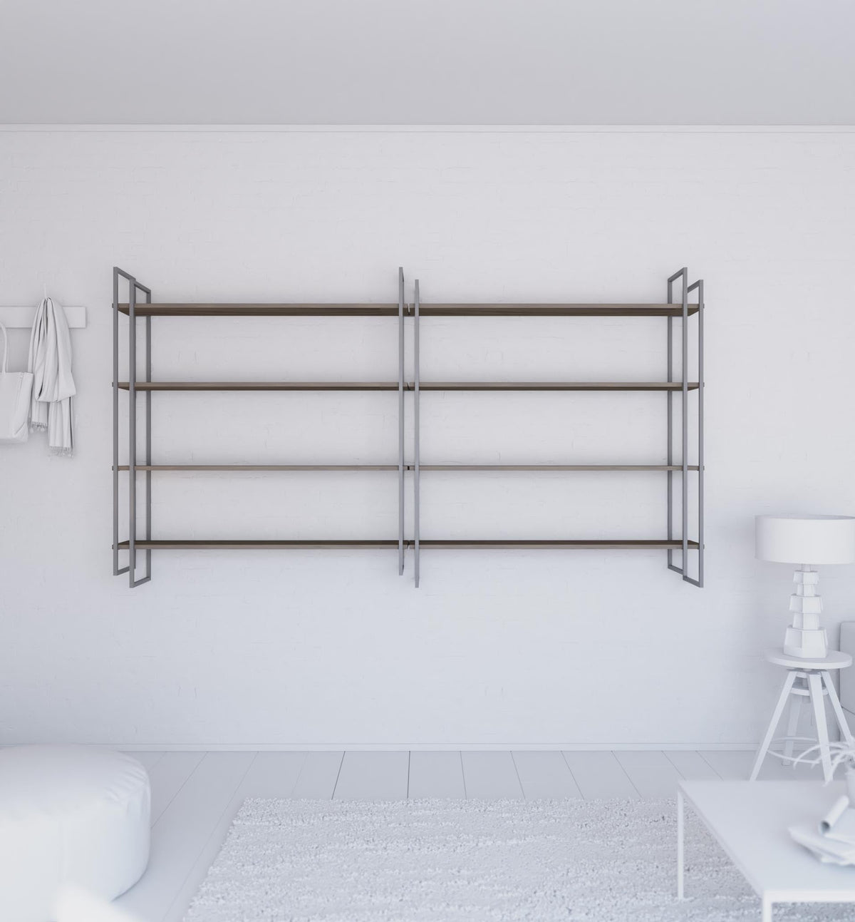 Shell wall-mounted bookcase Shell wall-mounted bookcase