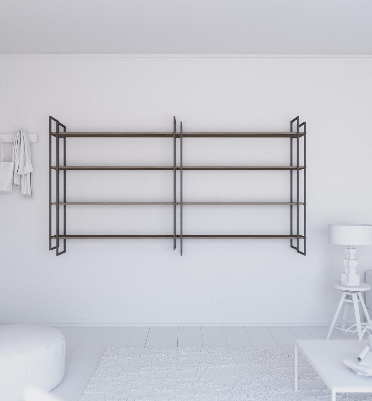 Shell wall-mounted bookcase Shell wall-mounted bookcase