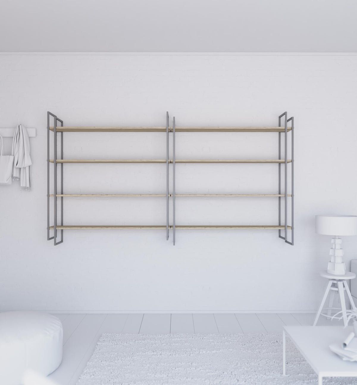 Shell wall-mounted bookcase Shell wall-mounted bookcase