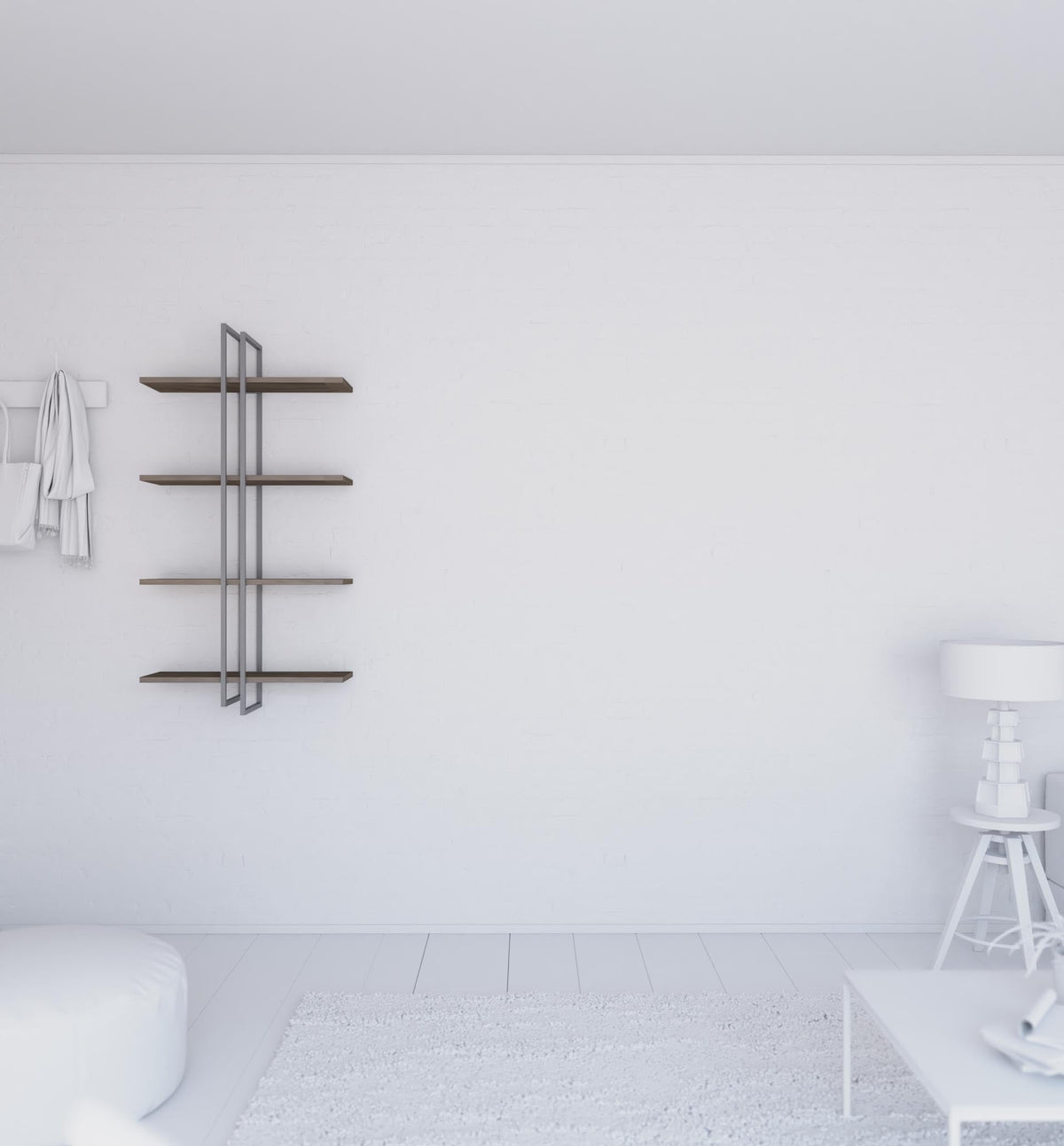 Shell wall-mounted bookcase Shell wall-mounted bookcase