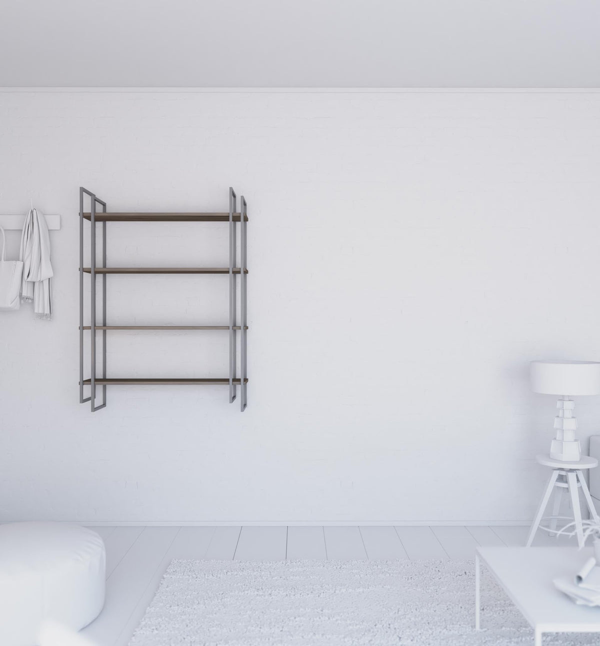 Shell wall-mounted bookcase Shell wall-mounted bookcase