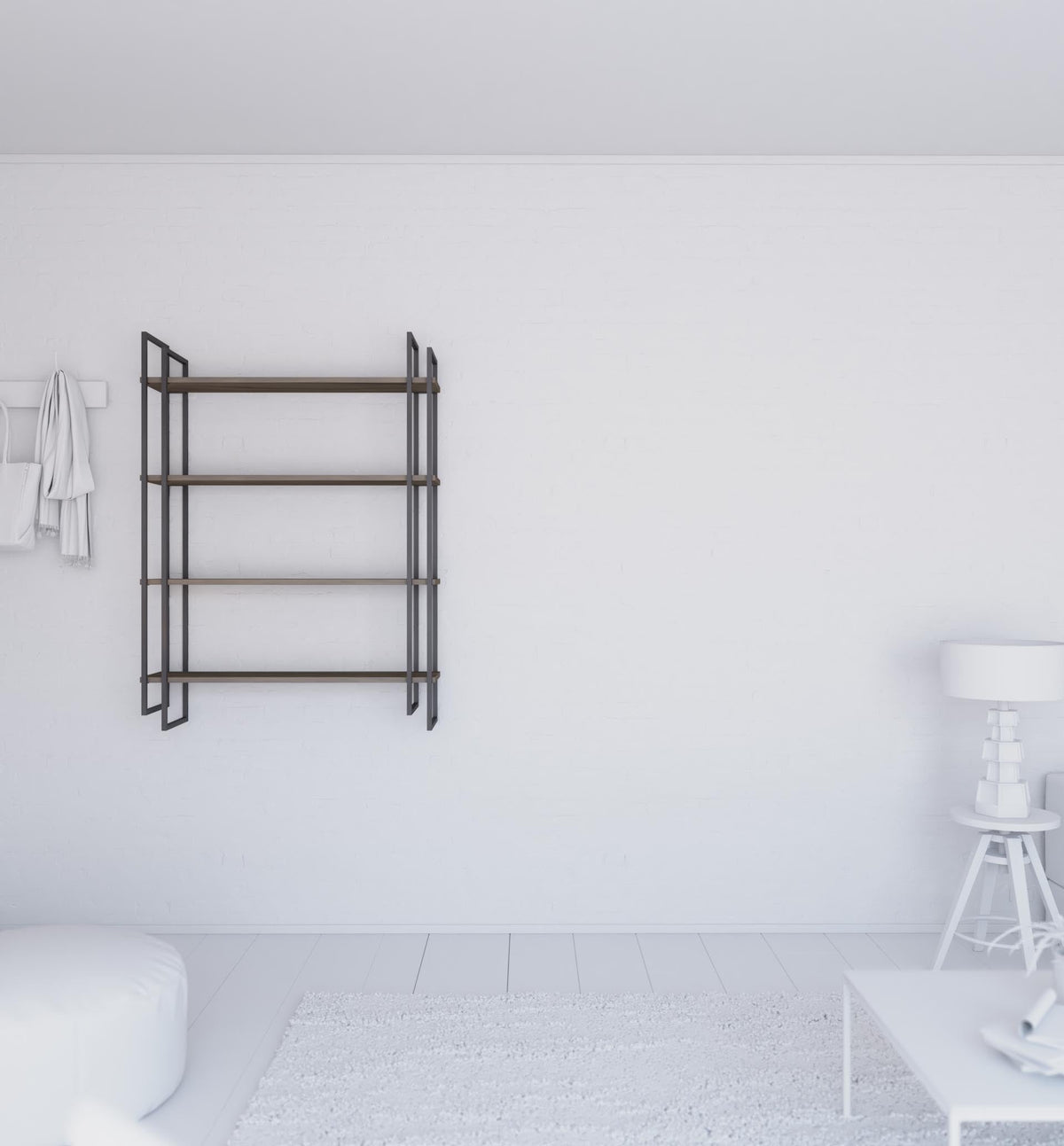 Shell wall-mounted bookcase Shell wall-mounted bookcase