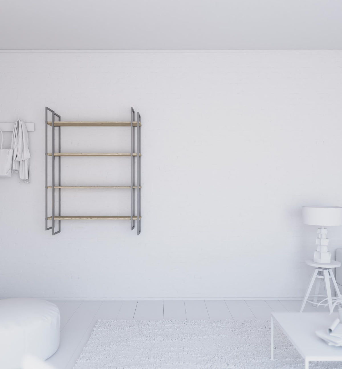 Shell wall-mounted bookcase Shell wall-mounted bookcase