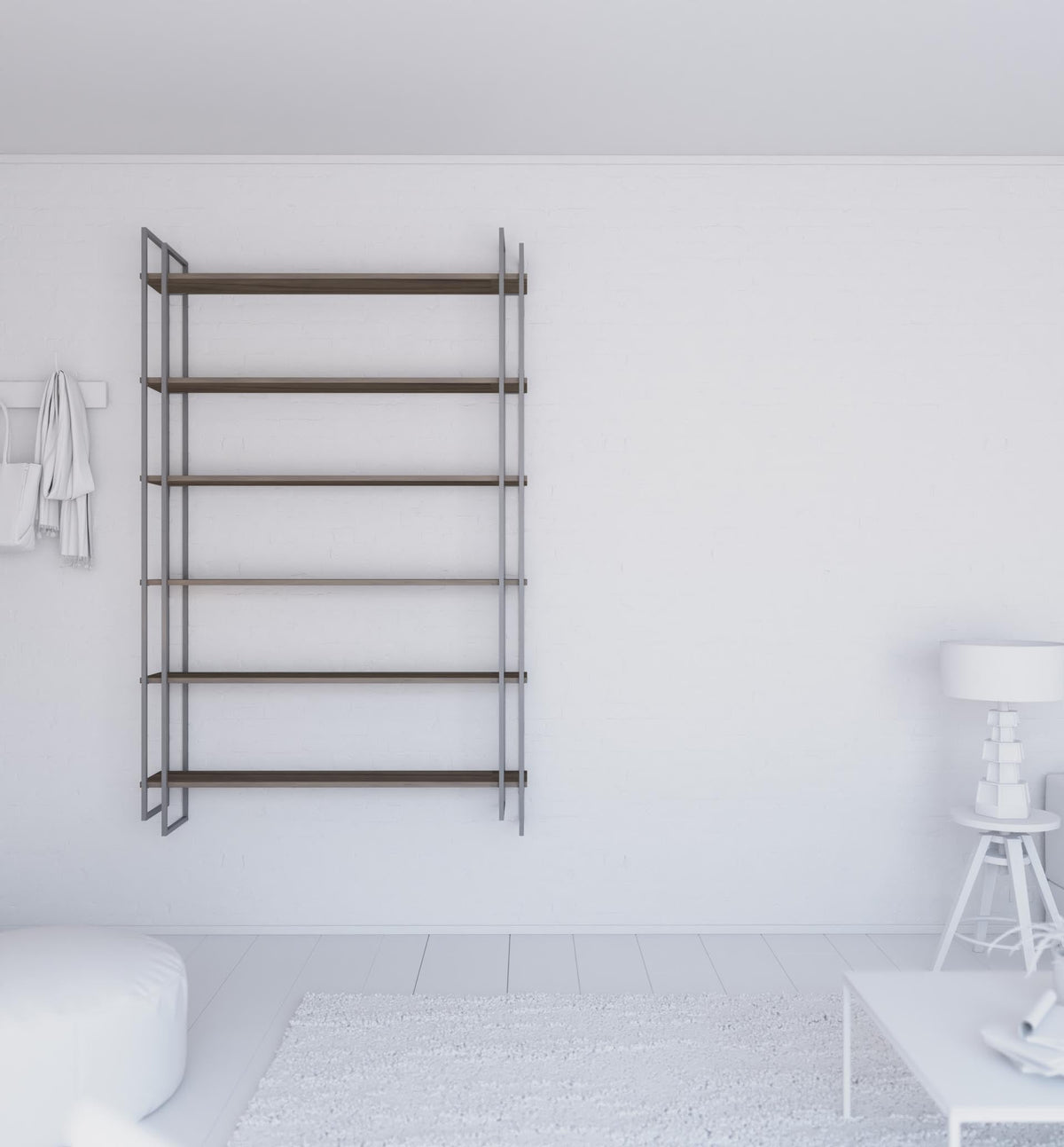 Shell wall-mounted bookcase Shell wall-mounted bookcase