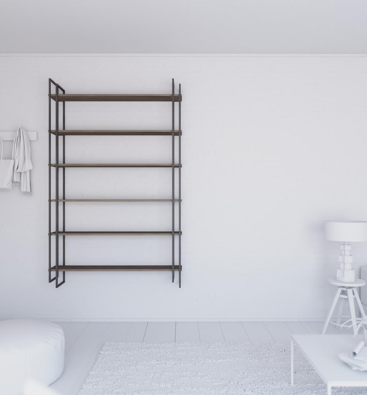 Shell wall-mounted bookcase Shell wall-mounted bookcase