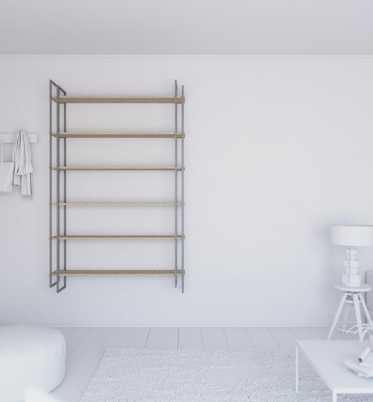 Shell wall-mounted bookcase Shell wall-mounted bookcase