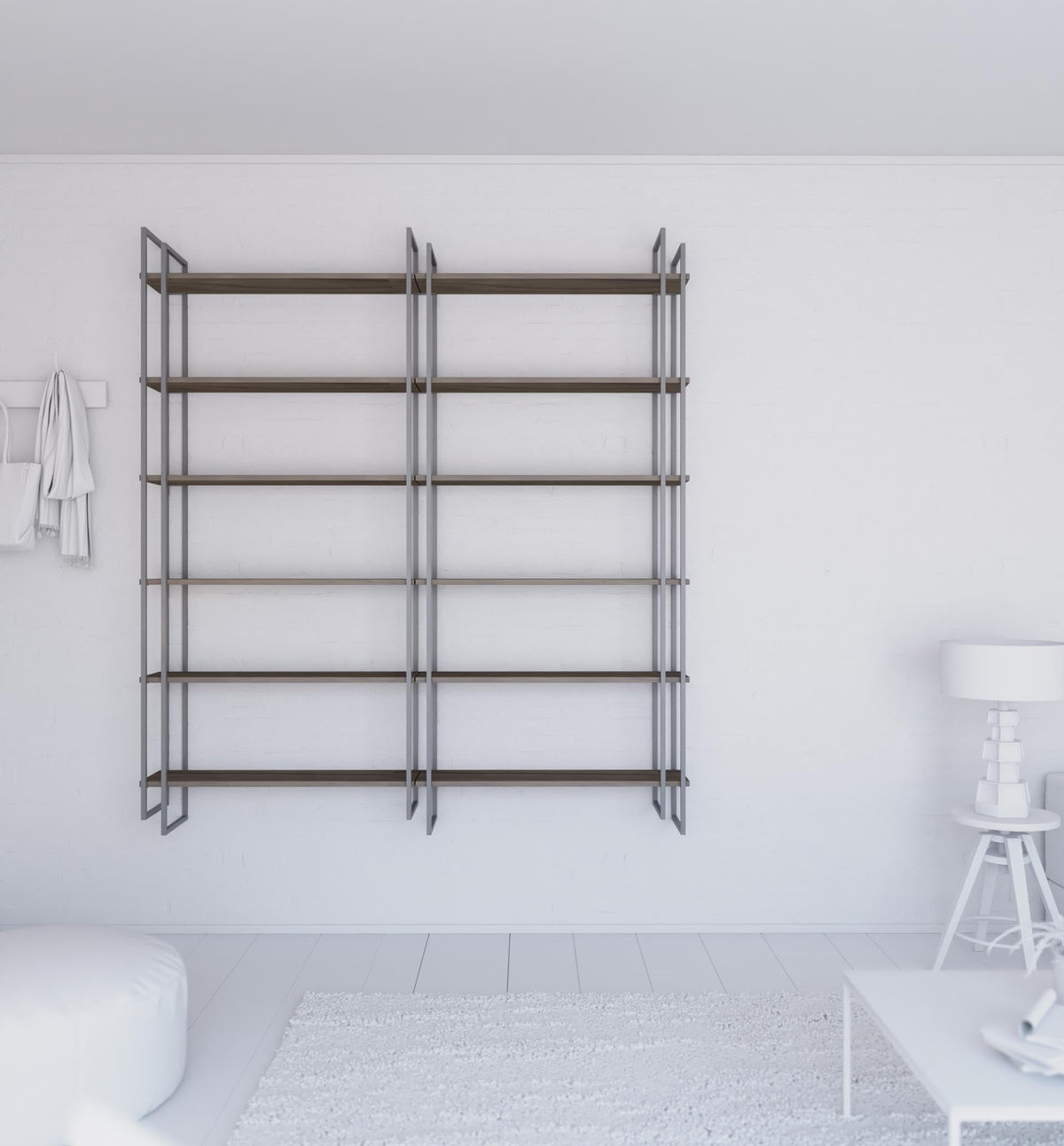 Shell wall-mounted bookcase Shell wall-mounted bookcase