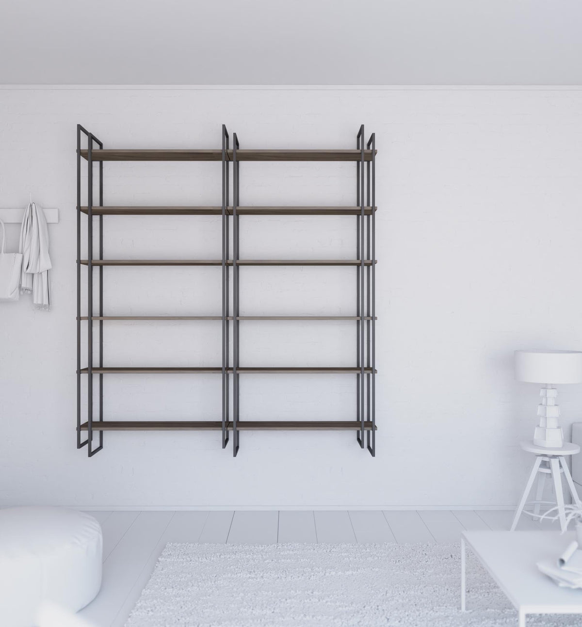 Shell wall-mounted bookcase Shell wall-mounted bookcase
