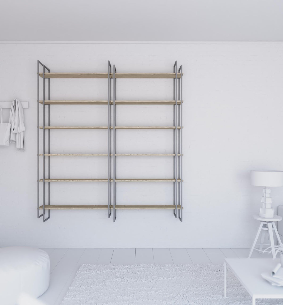 Shell wall-mounted bookcase Shell wall-mounted bookcase