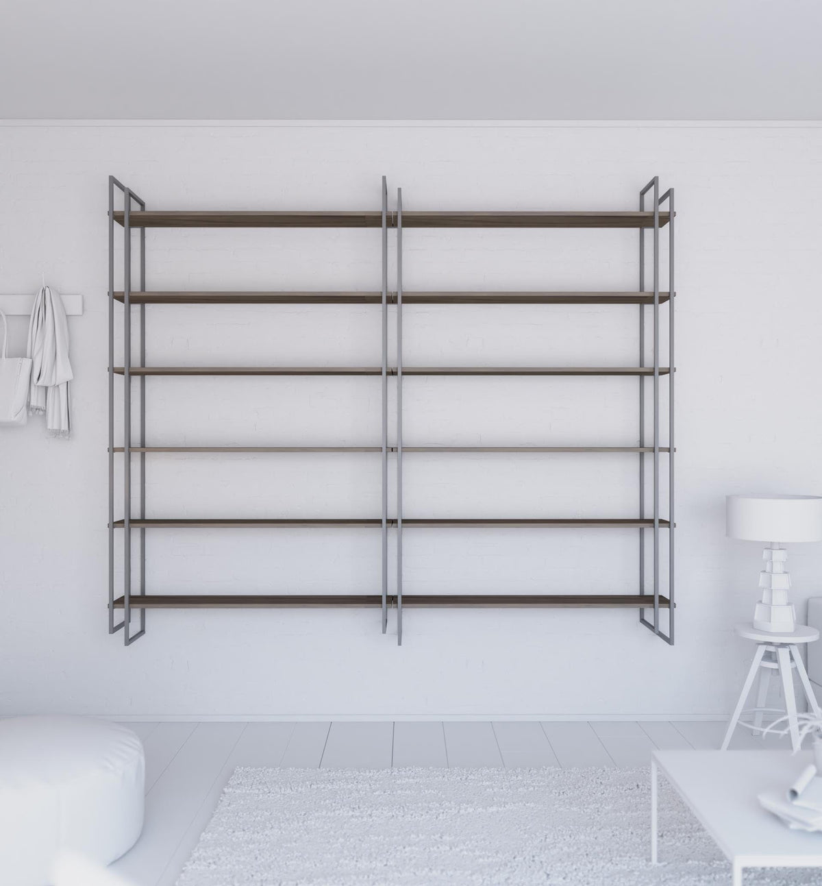 Shell wall-mounted bookcase Shell wall-mounted bookcase