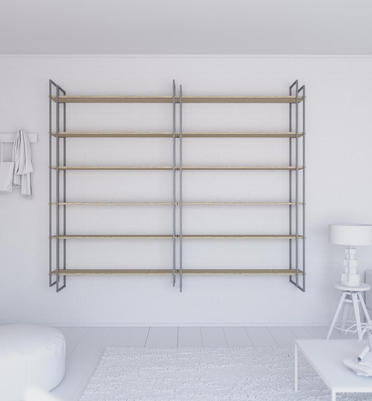 Shell wall-mounted bookcase Shell wall-mounted bookcase