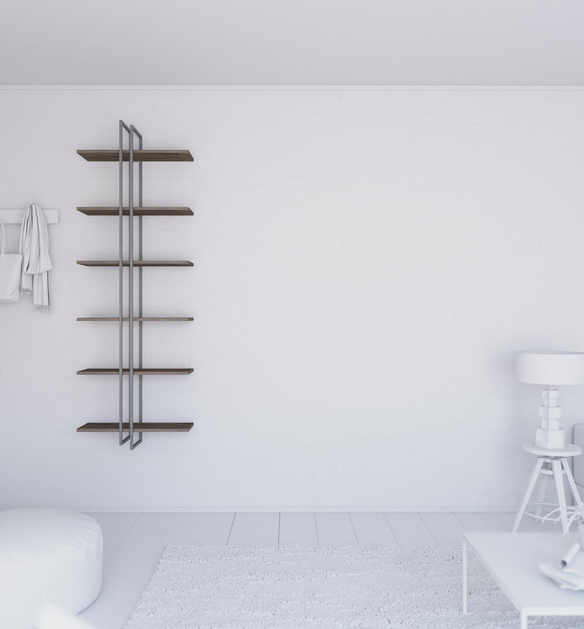 Shell wall-mounted bookcase Shell wall-mounted bookcase