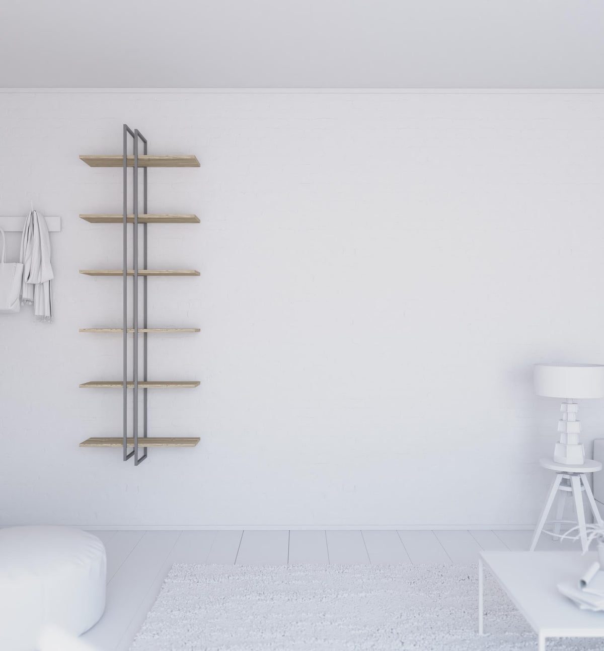 Shell wall-mounted bookcase Shell wall-mounted bookcase