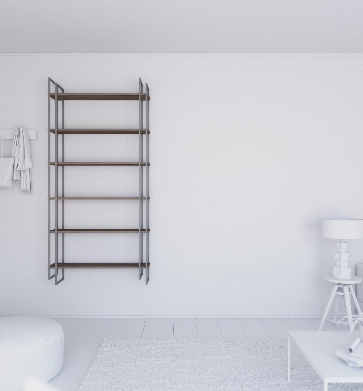 Shell wall-mounted bookcase Shell wall-mounted bookcase