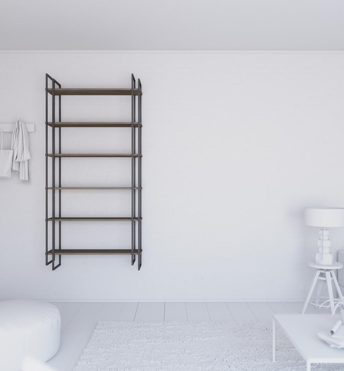 Shell wall-mounted bookcase Shell wall-mounted bookcase