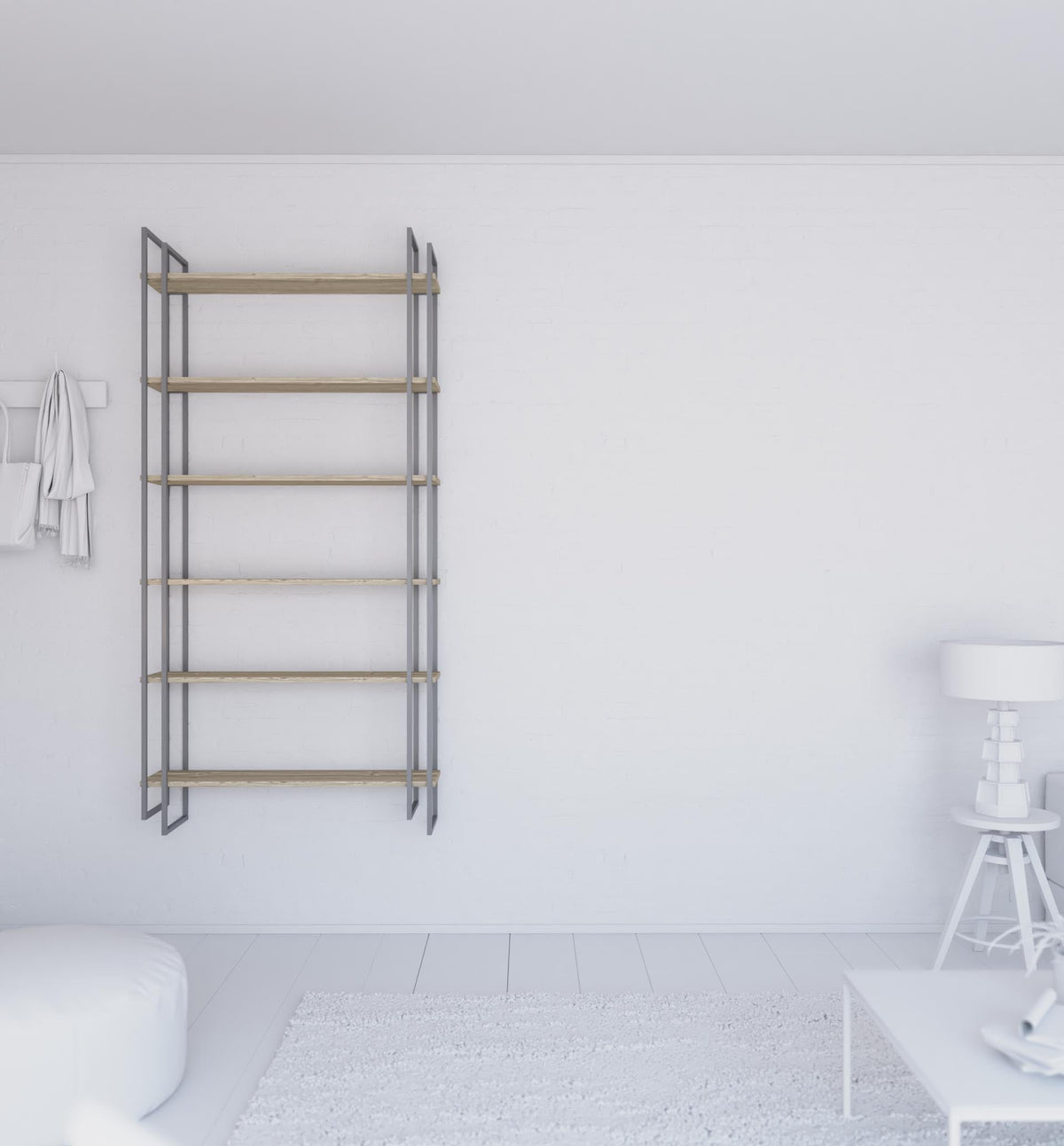 Shell wall-mounted bookcase Shell wall-mounted bookcase