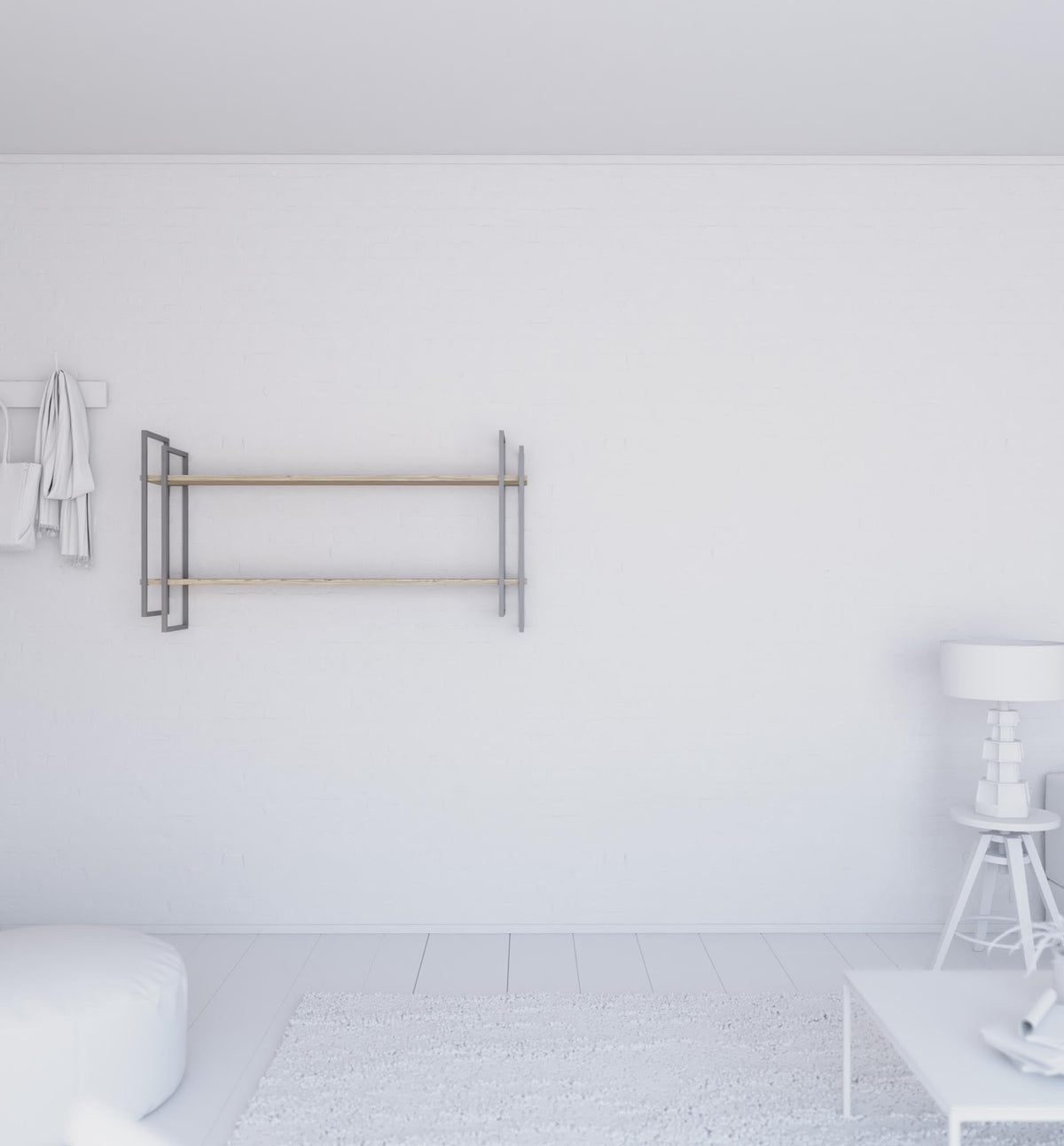 Shell wall-mounted bookcase Shell wall-mounted bookcase
