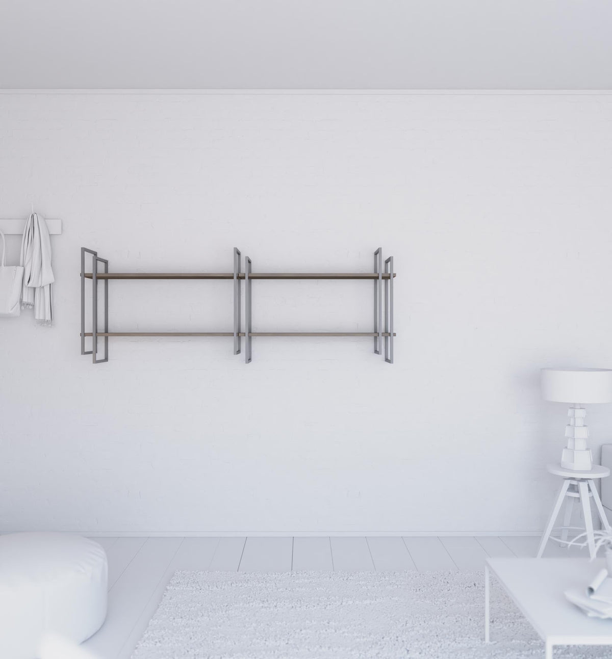 Shell wall-mounted bookcase Shell wall-mounted bookcase
