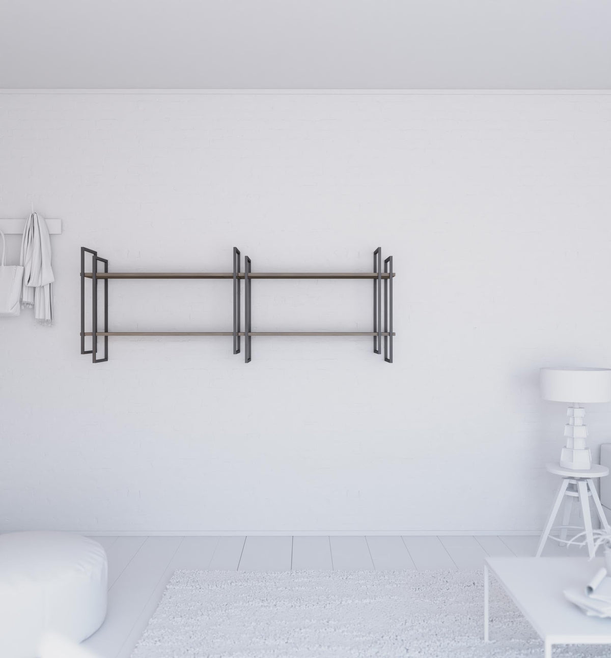 Shell wall-mounted bookcase Shell wall-mounted bookcase