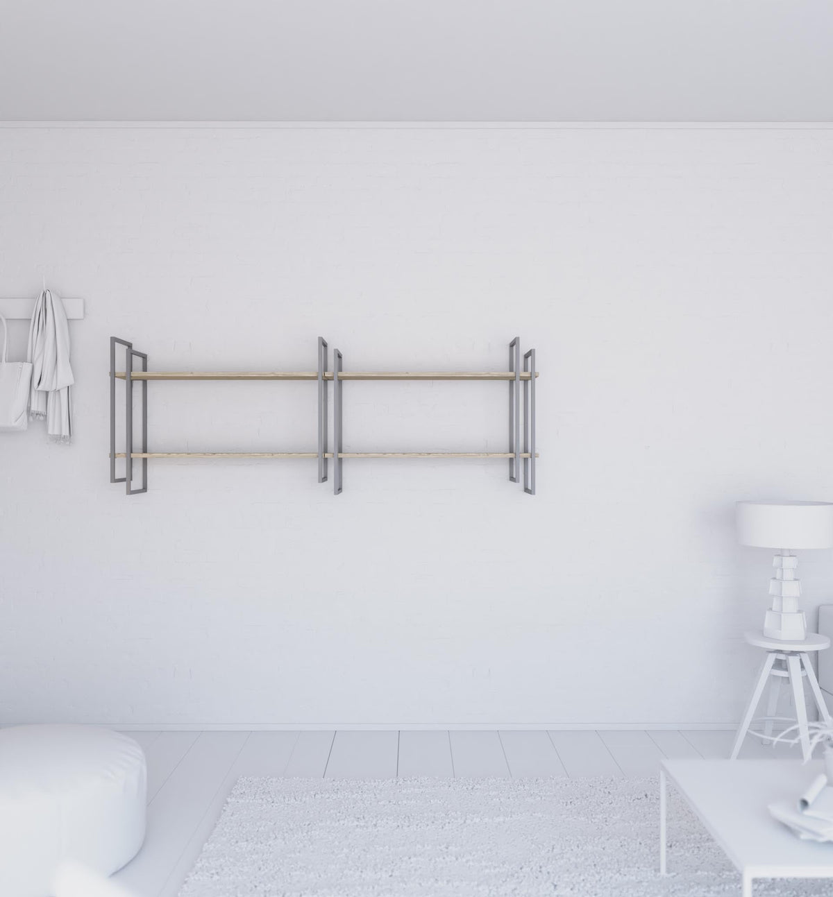 Shell wall-mounted bookcase Shell wall-mounted bookcase