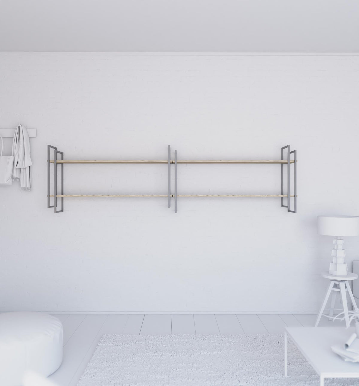Shell wall-mounted bookcase Shell wall-mounted bookcase