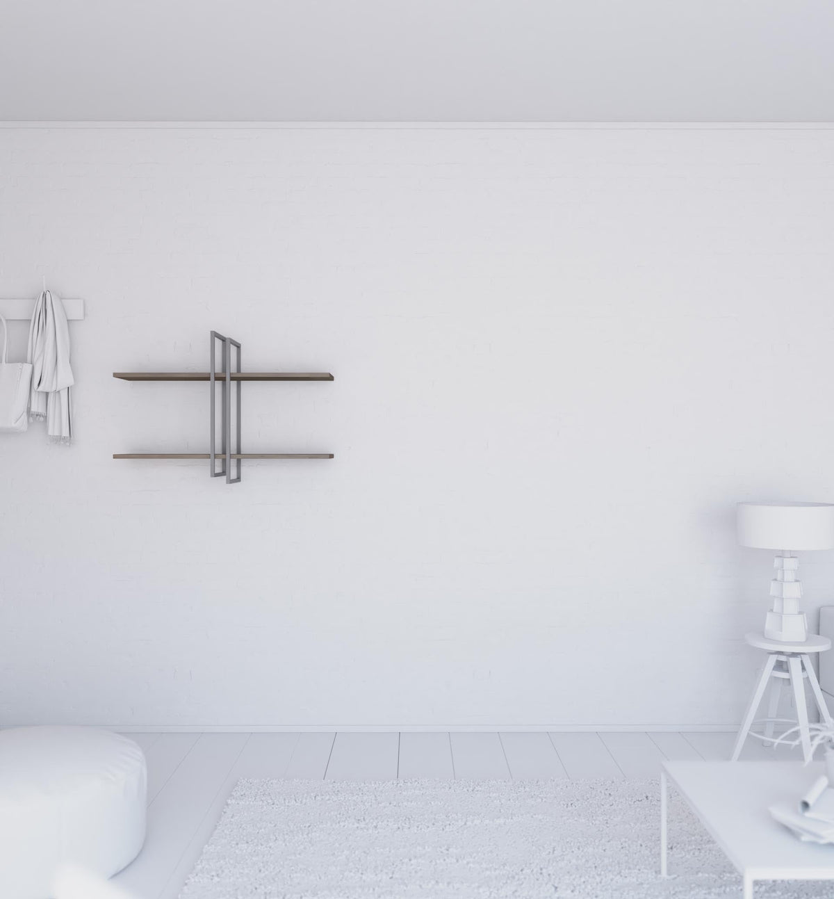 Shell wall-mounted bookcase Shell wall-mounted bookcase
