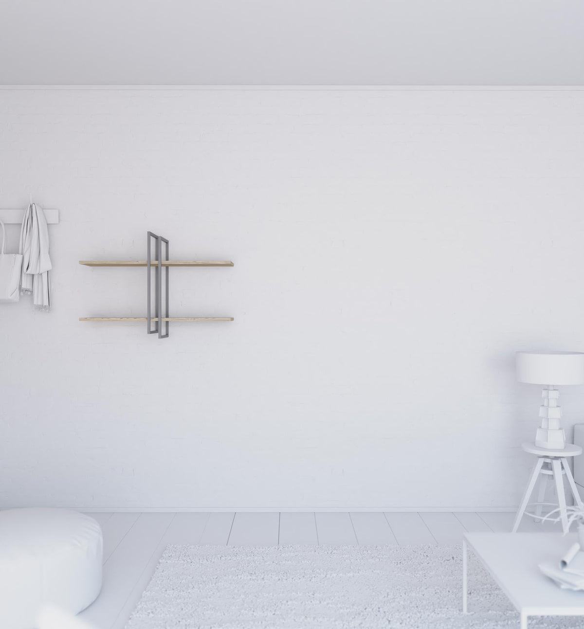 Shell wall-mounted bookcase Shell wall-mounted bookcase