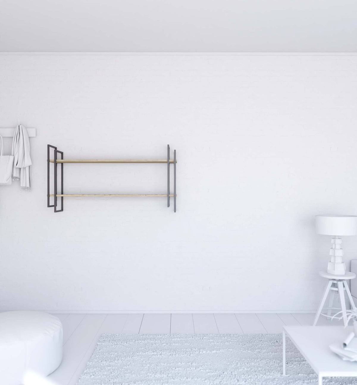 Shell wall-mounted bookcase Shell wall-mounted bookcase