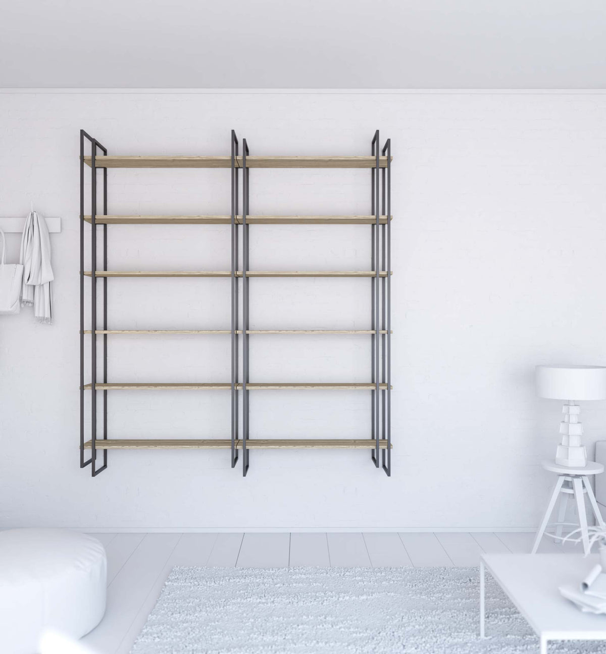 Shell wall-mounted bookcase Shell wall-mounted bookcase