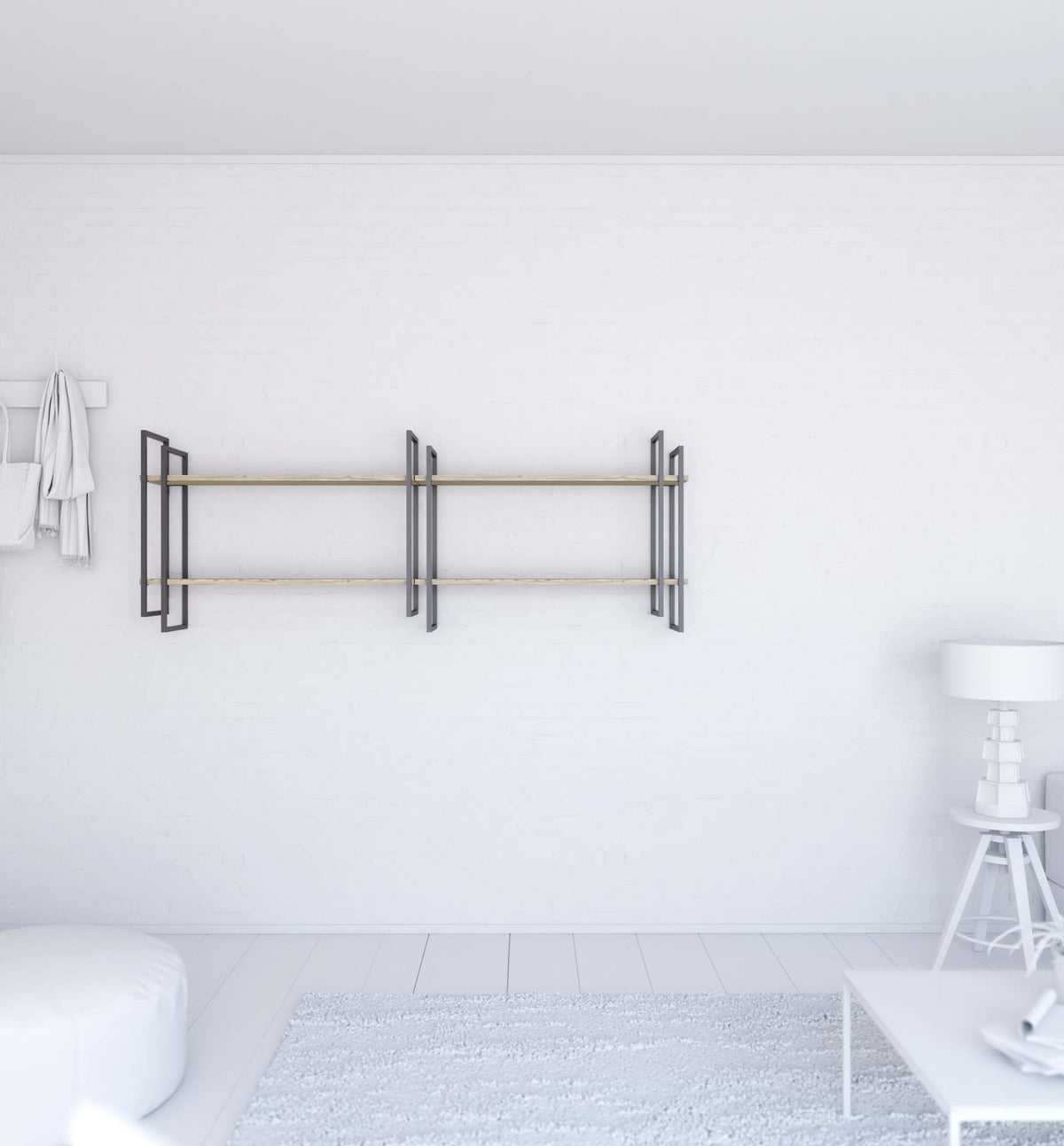 Shell wall-mounted bookcase Shell wall-mounted bookcase