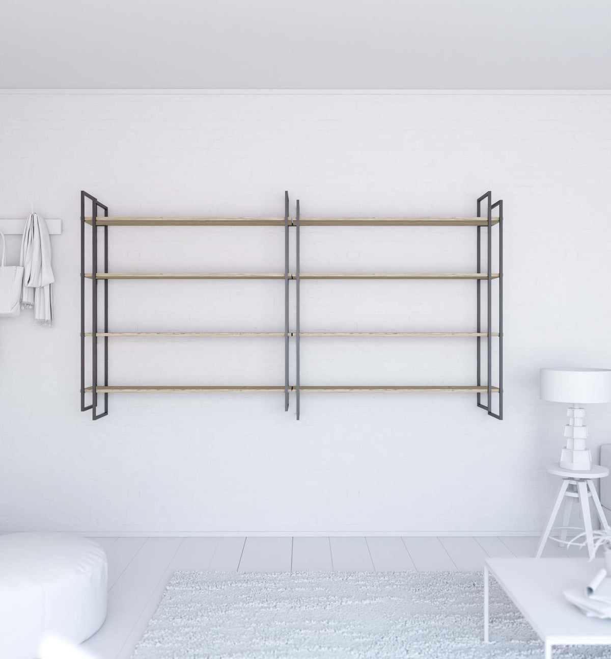 Shell wall-mounted bookcase Shell wall-mounted bookcase