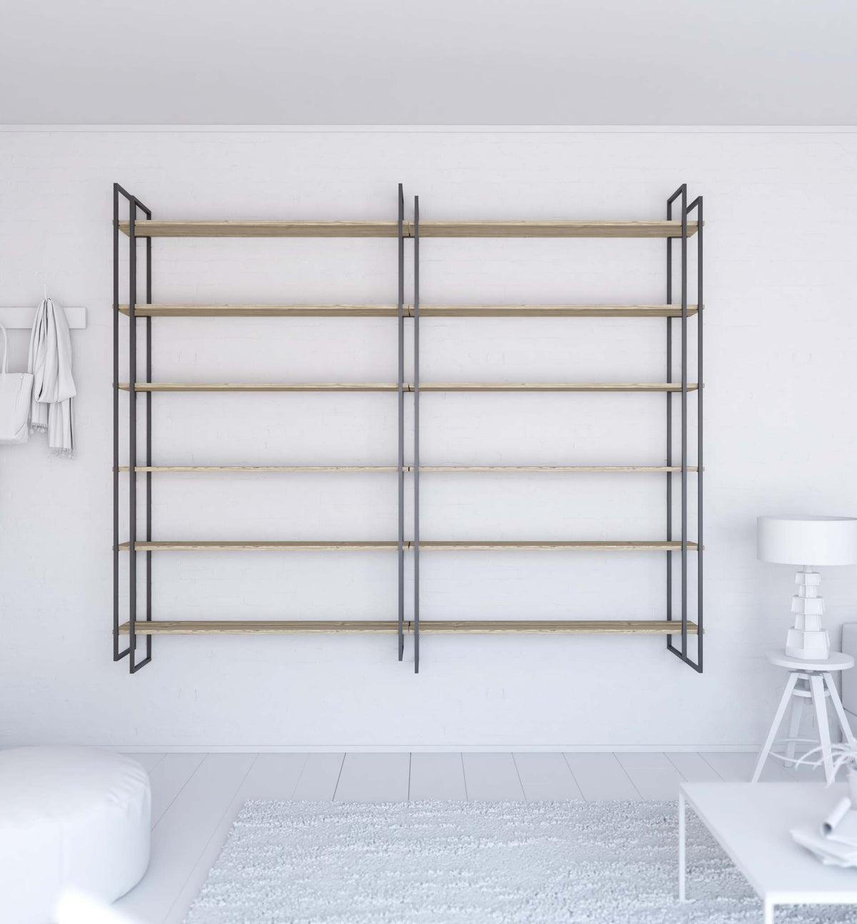 Shell wall-mounted bookcase Shell wall-mounted bookcase