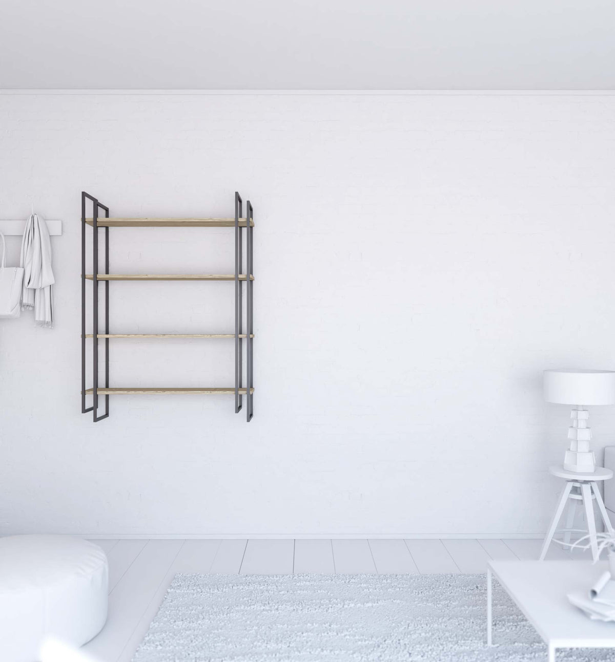 Shell wall-mounted bookcase Shell wall-mounted bookcase