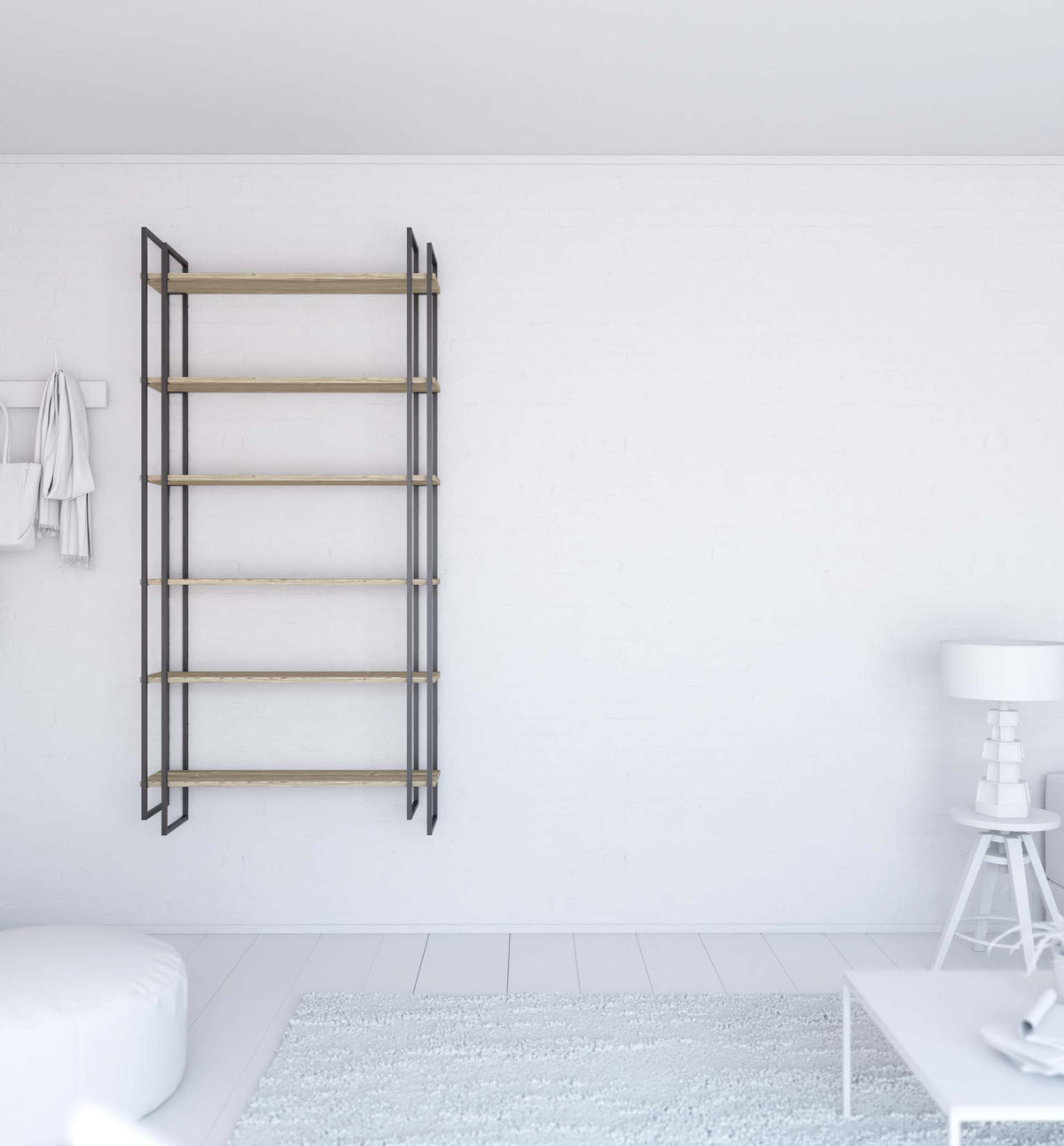 Shell wall-mounted bookcase Shell wall-mounted bookcase