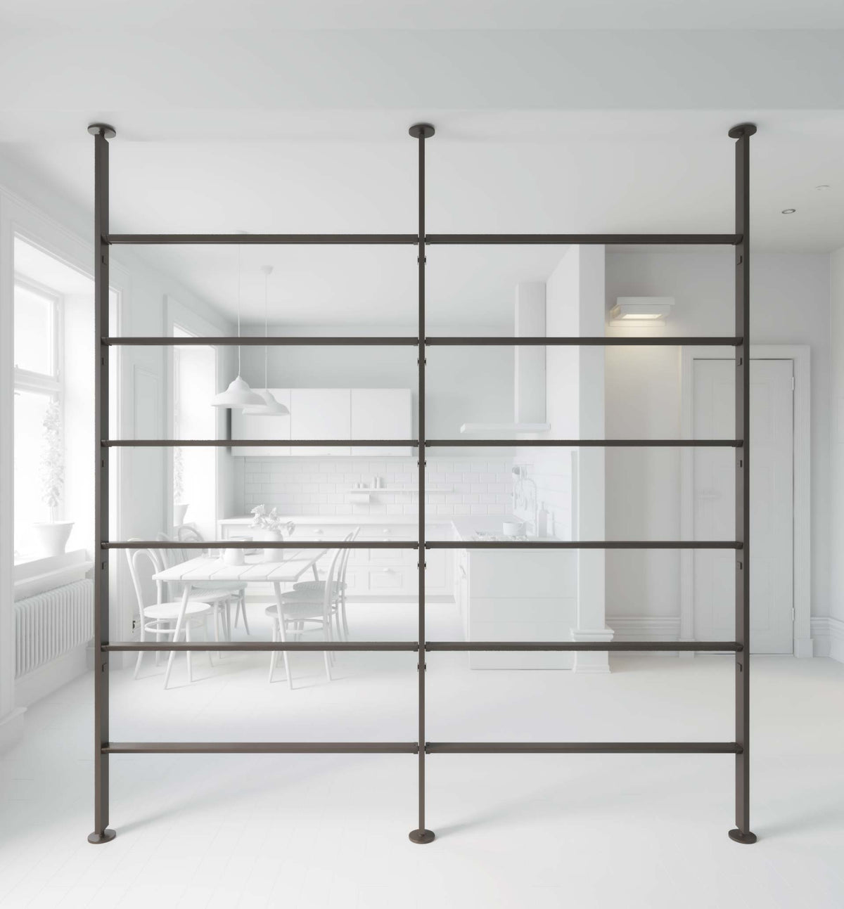 Vertical Line dividing bookcase Vertical Line dividing bookcase