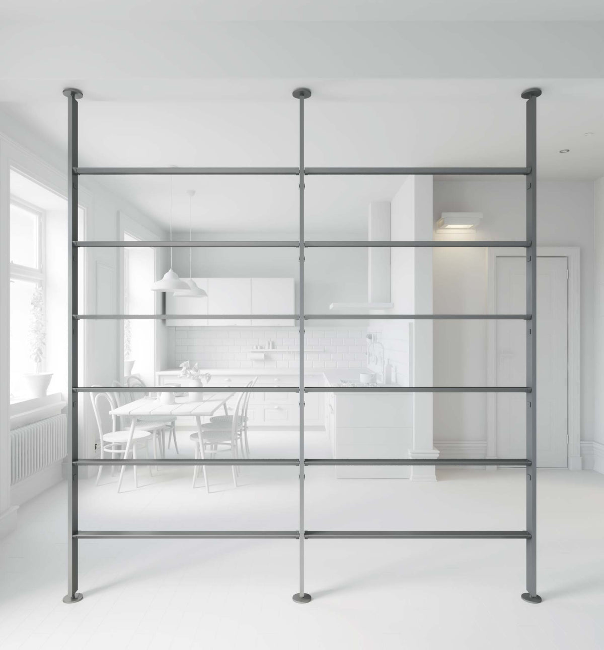 Vertical Line dividing bookcase Vertical Line dividing bookcase
