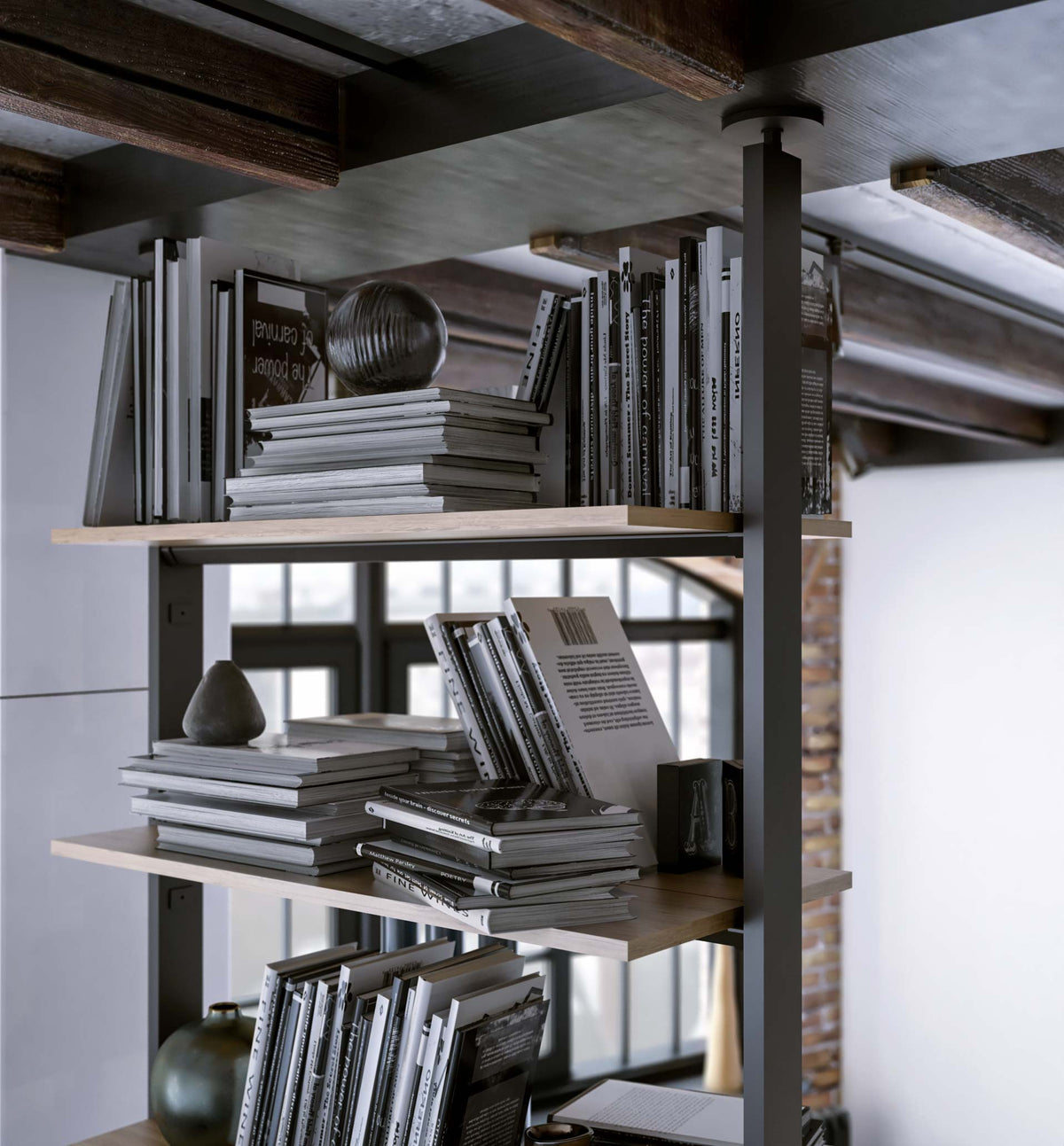 Vertical Line dividing bookcase Vertical Line dividing bookcase