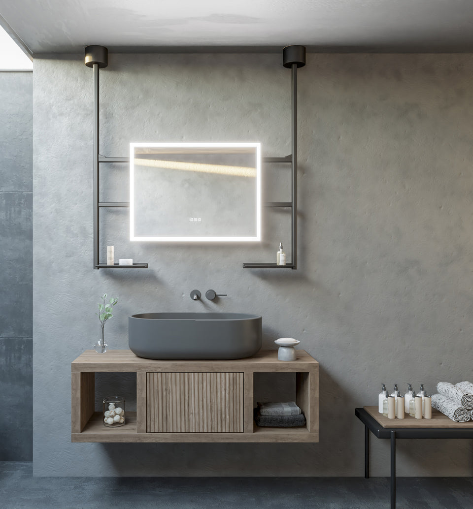 gallery 1 IO-D- sistema di accessori bagno con specchio - nero | Damiano Latini