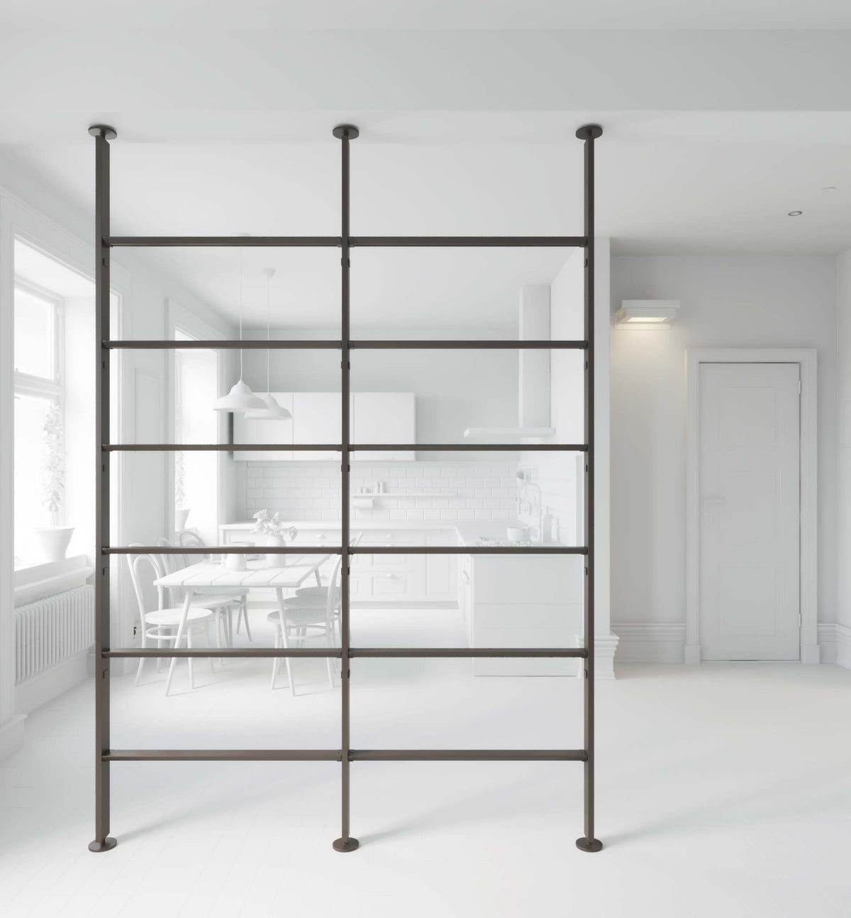 Vertical Line dividing bookcase