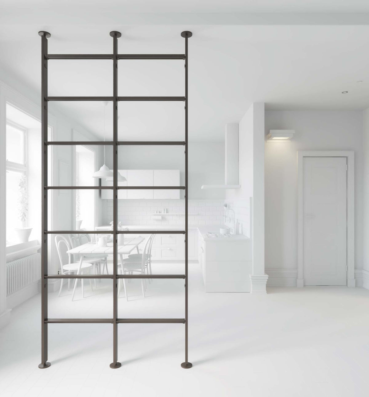 Vertical Line dividing bookcase